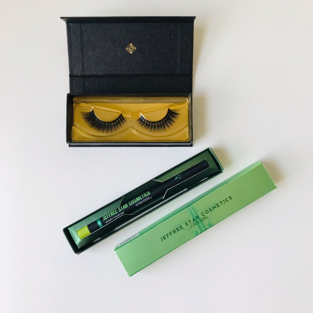 Jeffree Star Money Counter Eyeliner And Lash Star Visionary Eyelashes, NIB